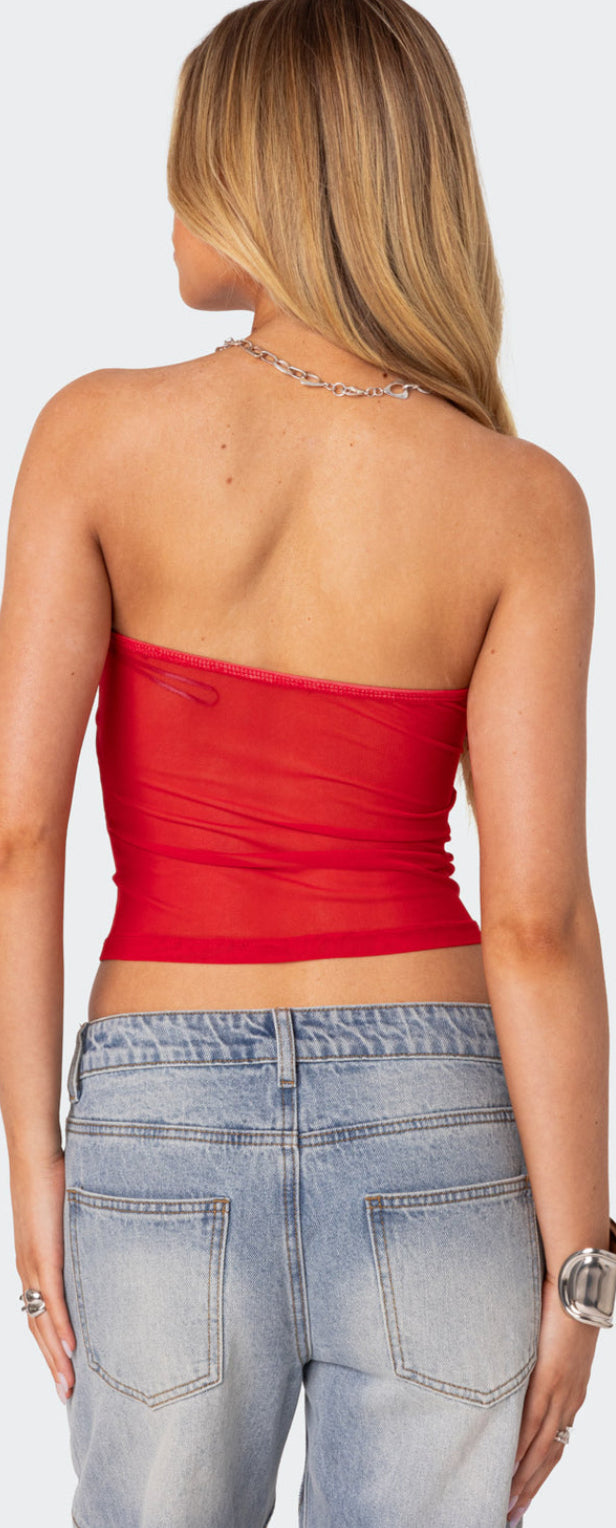 Mesh tube top